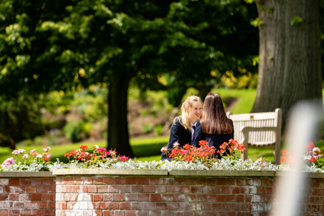 Pupils enjoying the Trent College grounds and gardens