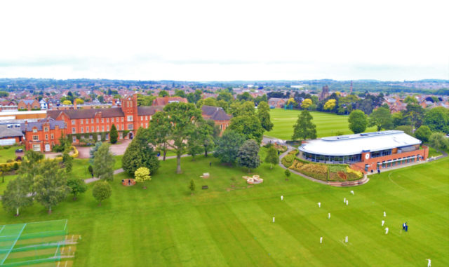 Aerial view of Trent College campus