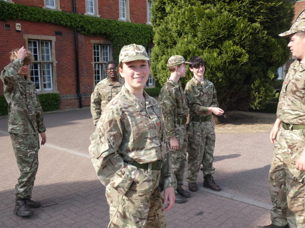 A Cadet practices drill
