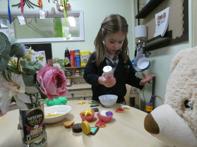 Elms Reception pupil playing